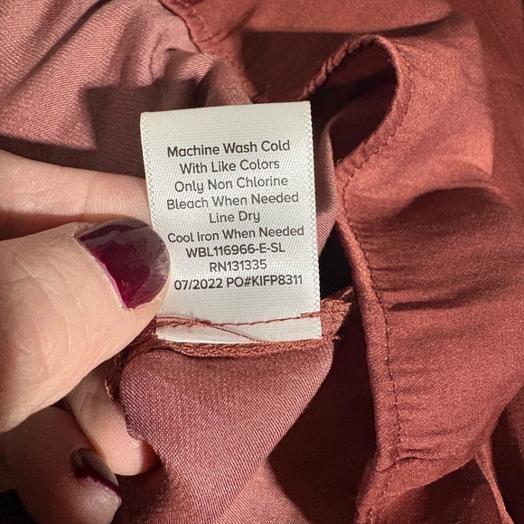Evereve Rust Ruffle Blouse - Picture 11 of 12